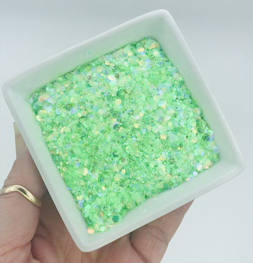Spring Fling is a green chunky glitter