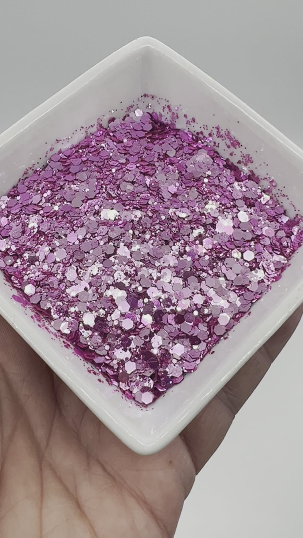 Orchid Gem is a pink chunky mix glitter