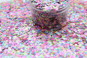 Cotton Candy  is a colorful satin finish polyester glitter