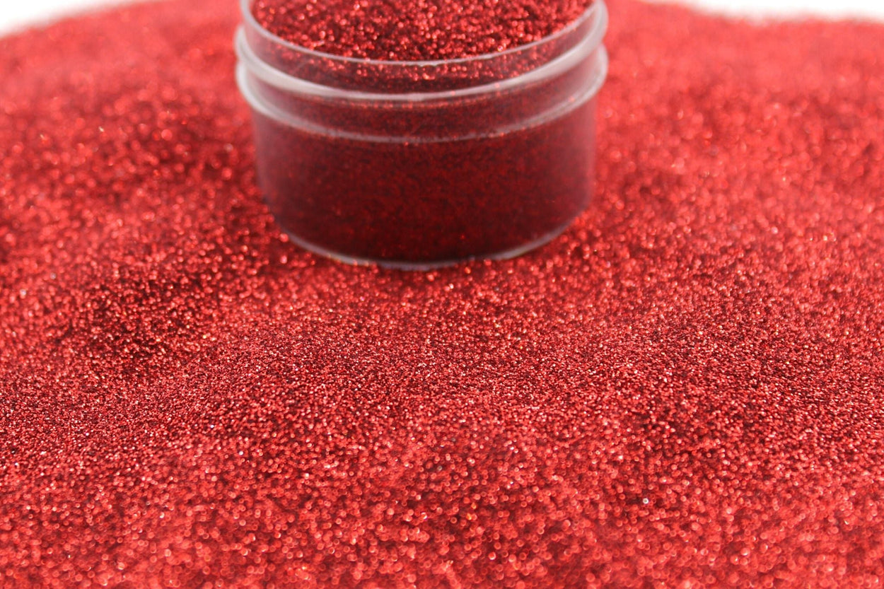 A red metallic glitter
