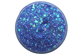 Dreamcatcher is a blue and purple chunky mix glitter