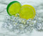Faux Lemon/Lime Slice with Faux Ice Rocks