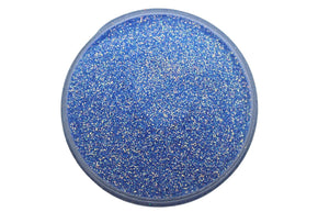 A blue holographic glitter