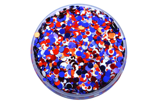 Let Freedom Ring is a red, white, and blue chunky glitter