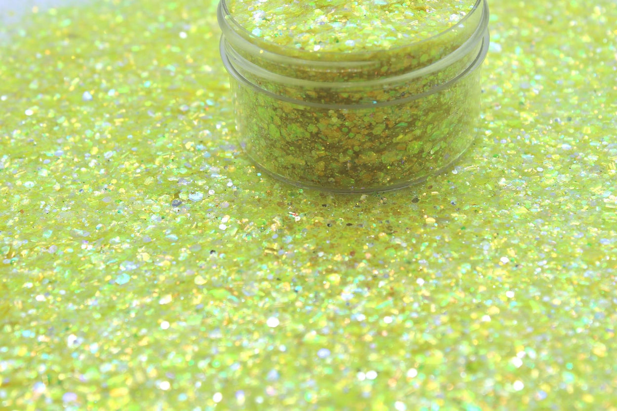 Lucky Ducky is a yellow chunky mix glitter