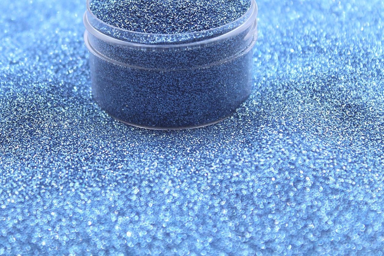 A light blue metallic glitter