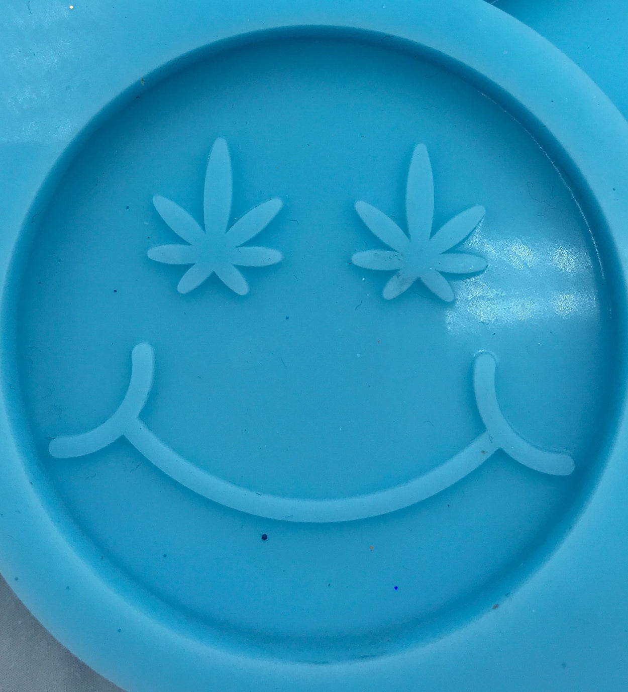 Pot Leaf Smiley Face Phone Grip Silicone Mold