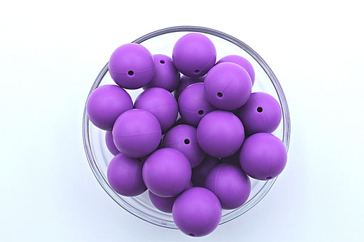 Purple Silicone Bead 20mm