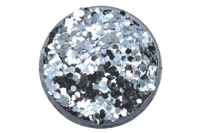 Silver Nights is a chunky silver glitter