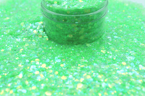 Spring Fling is a green chunky glitter
