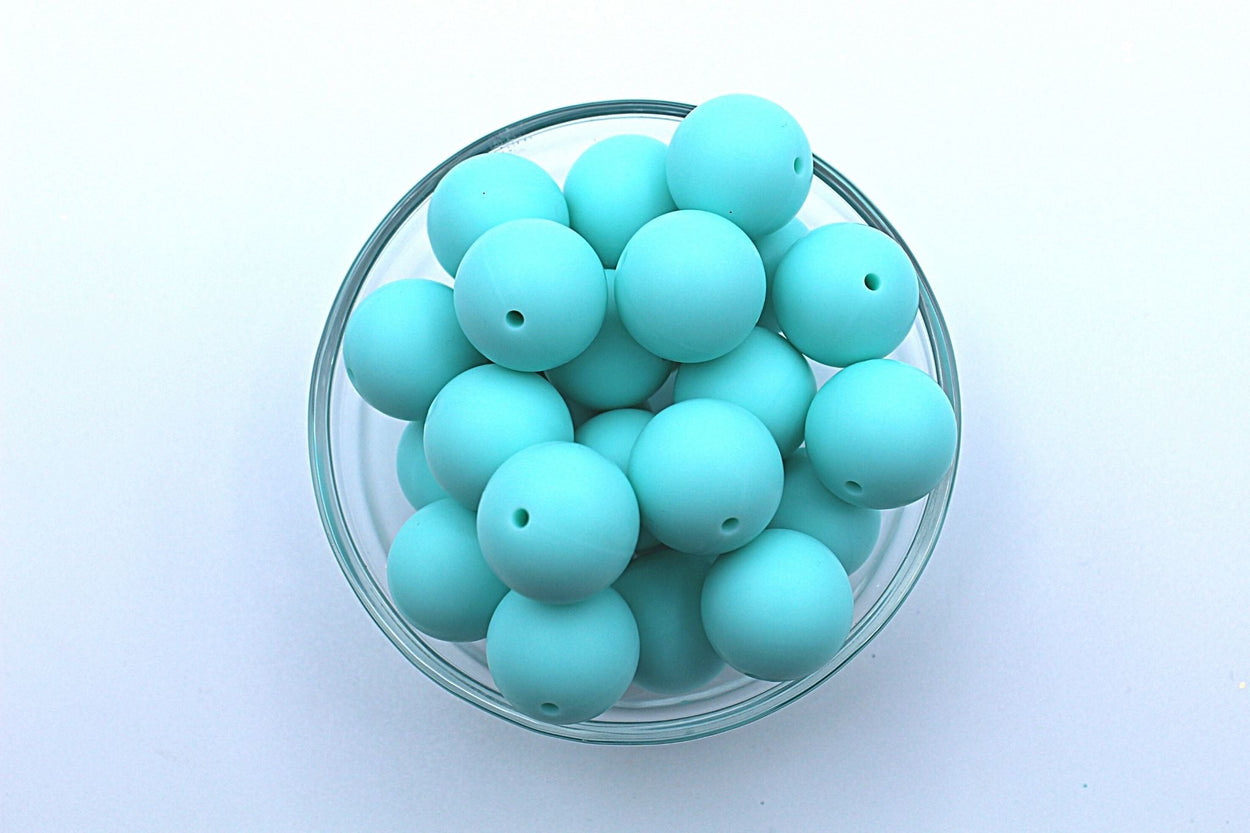 Turquoise Silicone Bead 20mm