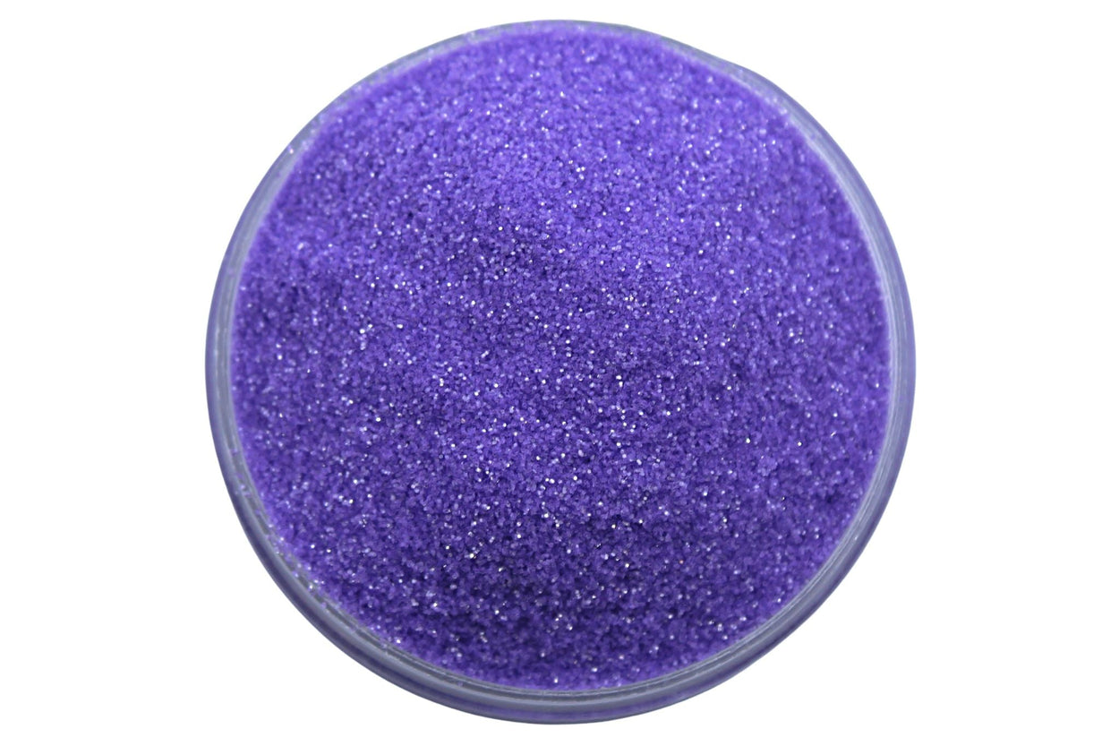 A purple ultra fine cut glitter