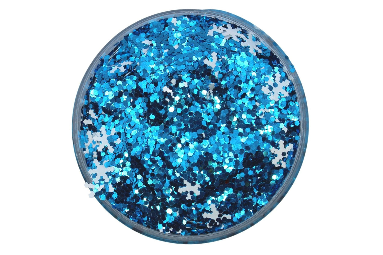 Winter Wonderland is a blue metallic glitter with snowflake shapes